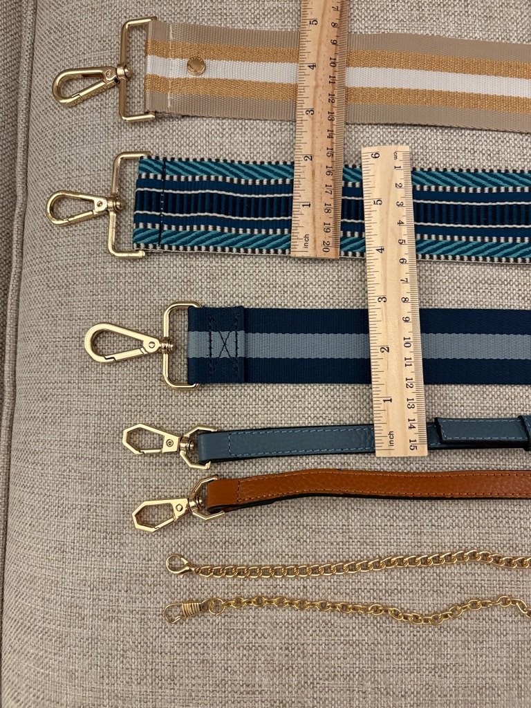 Bundle Of 7 Purse Straps  Woven Leather Chain